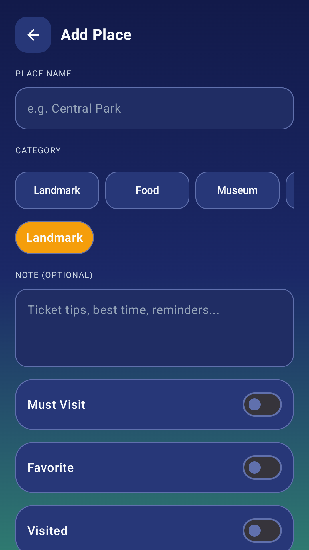 Add place